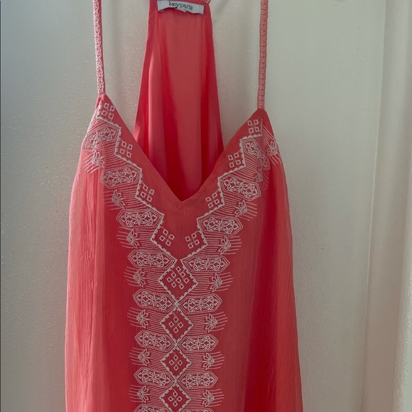 Embroidered V Neck Spaghetti Strap Boho Tank Top - Picture 5 of 6